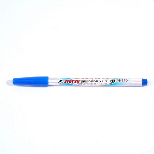 -HORSE-H251-0035-2 ตราม้า ปากกาเมจิก ปากกาสีน้ำ หัวแหลม สีน้ำเงิน รุ่น H-110 (บรรจุ 12 ด้าม/กล่อง)