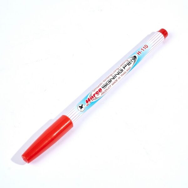 ตราม้า ปากกาเมจิก ปากกาสีน้ำ หัวแหลม สีแดง รุ่น H-110