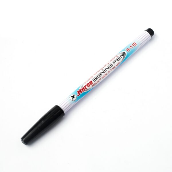 HORSE-H251-0045-1 ตราม้า ปากกาเมจิก ปากกาสีน้ำ หัวแหลม สีดำ รุ่น H-110