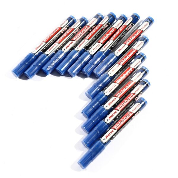 -HORSE-H251-0080-4 ปากกาไวท์บอร์ดหัวกลม รุ่น: H-22 สีน้ำเงิน