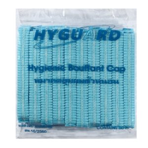 HYGUARD หมวกคลุมผมอนามัย สีฟ้า ผลิตจากผ้าใยสังเคราะห์ Non Woven
