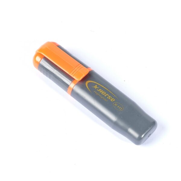 -HORSE-H251-0055-2 ตราม้า ปากกาเน้นข้อความ ชนิดหัวตัด รุ่น: H-111 สีส้ม