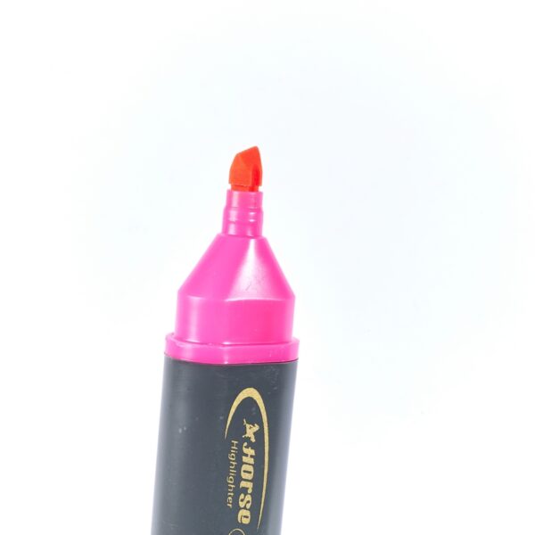 -HORSE-H251-0060-3 ตราม้า ปากกาเน้นข้อความ ชนิดหัวตัด รุ่น: H-111 สีชมพู