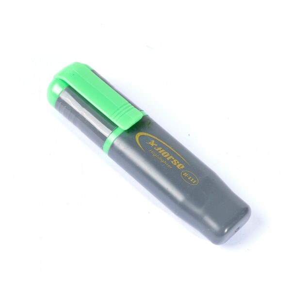 ตราม้า ปากกาเน้นข้อความ ชนิดหัวตัด รุ่น: H-111 สีเขียว
