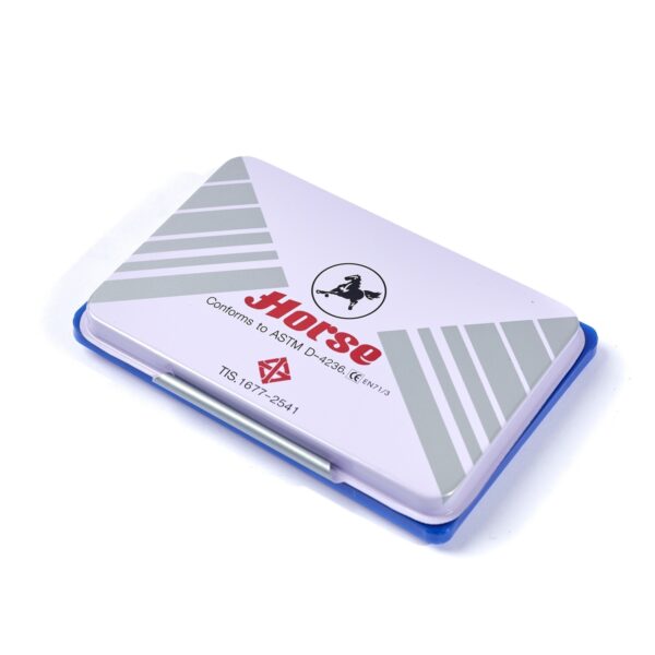 -HORSE-H251-0110-3 ตราม้า แท่นประทับตรา หมึกสีน้ำเงิน เบอร์ 3 กว้าง 5.4 x ยาว 8.5 ซม.