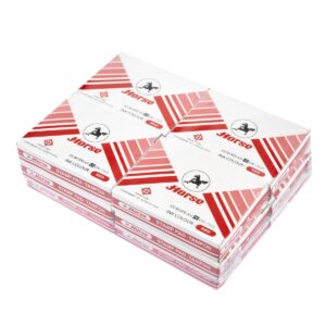 HORSE-H251-0120-1 ตราม้า แท่นประทับตรา หมึกสีแดง เบอร์ 4 กว้าง 4.8 x ยาว 7 ซม.