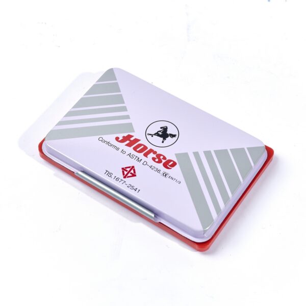 -HORSE-H251-0125-3 ตราม้า แท่นประทับตรา หมึกสีแดง เบอร์ 3 กว้าง 5.4 x ยาว 8.5 ซม.