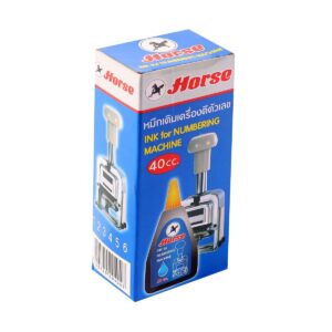 HORSE-H251-0190-3 ตราม้า หมึกเติมเครื่องตีเบอร์ สีดำ ขนาด 40 ซีซี