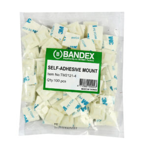 -BANDEX-B091-0050 แป้นกาว แบนเด็กซ์ (Bandex) รุ่น TM-2121-4 สีขาว ขนาด 21x21 มม. สูง 3.5 มม.
