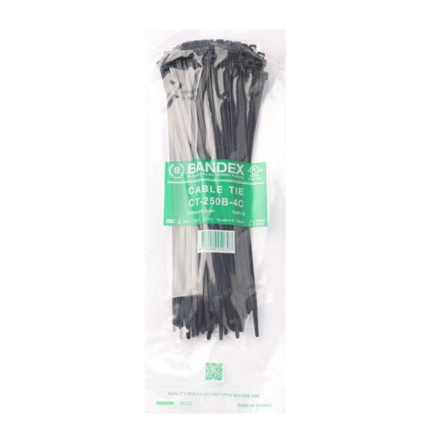 CT-250B-4Cเคเบิ้ลไทร์10"ดำ(100เส้น/PACK)
