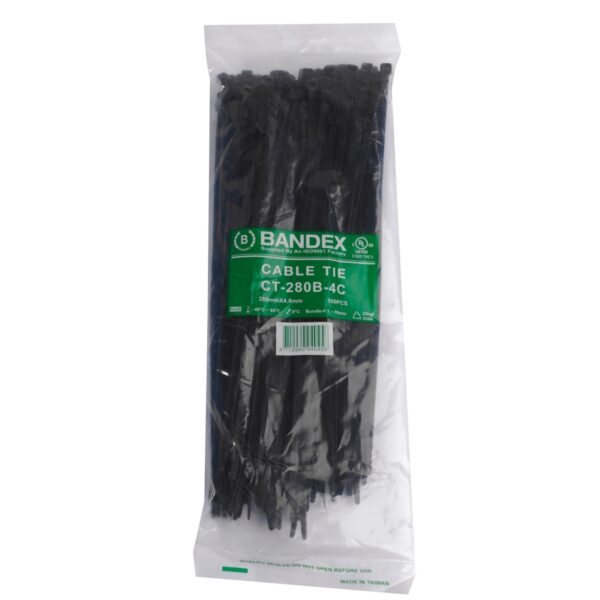 CT-280B-4Cเคเบิ้ลไทร์11"ดำ(100เส้น/PACK)