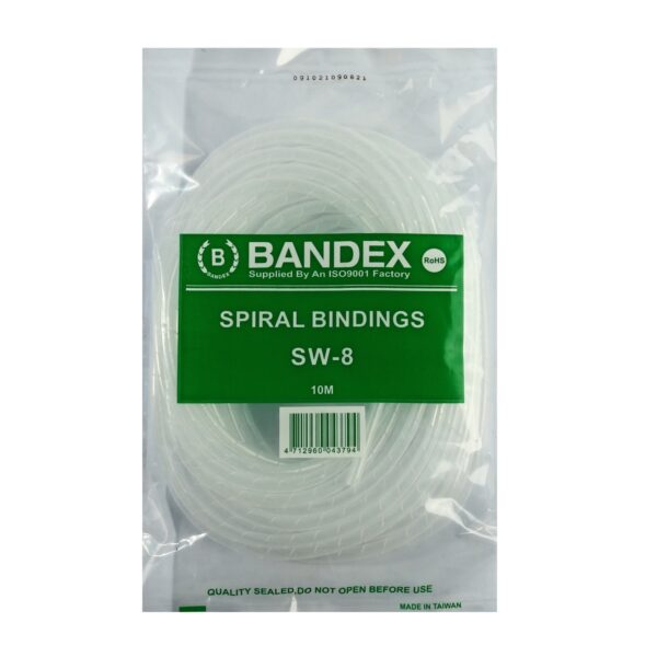 -BANDEX-B091-SW08-1 SW-08 ไส้ไก่ พันสายไฟ 10 เมตร(สีขาว-ใส)