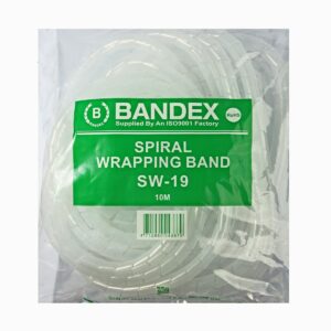 -BANDEX-B091-SW19-1 SW-19 ไส้ไก่ พันสายไฟ 10 เมตร(สีขาว-ใส)