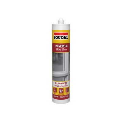 SOUDAL UNIVERSAL ยาแนวซิลิโคนไม่มีกรดสีขาว270ML