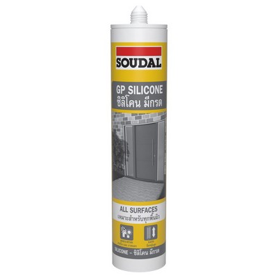 S601-0050 SOUDAL GP ยาแนวซิลิโคน มีกรด สีใส 270 กรัม